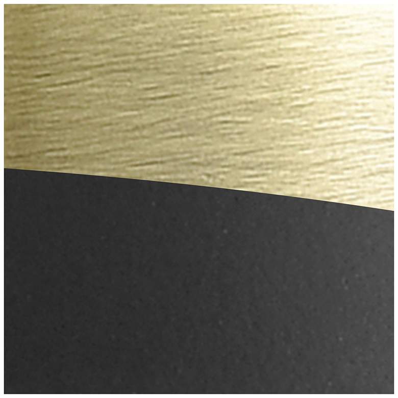 Image 3 Bell 3 Light 32" LED Bath Light - Black Brass - Silver Mercury Shade more views