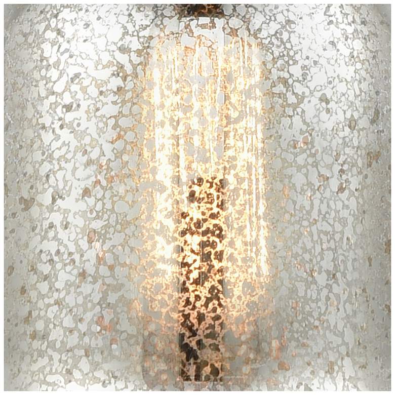 Image 4 Bell 3 Light 32" LED Bath Light - Black Brass - Silver Mercury Shade more views