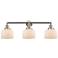 Bell 3 Light 32" LED Bath Light - Brushed Satin Nickel - Matte White S