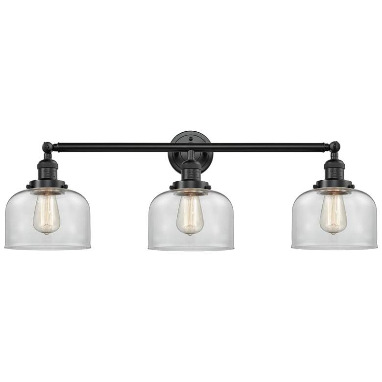 Image 1 Bell 3 Light 32" LED Bath Light - Oil Rubbed Bronze - Clear Shade