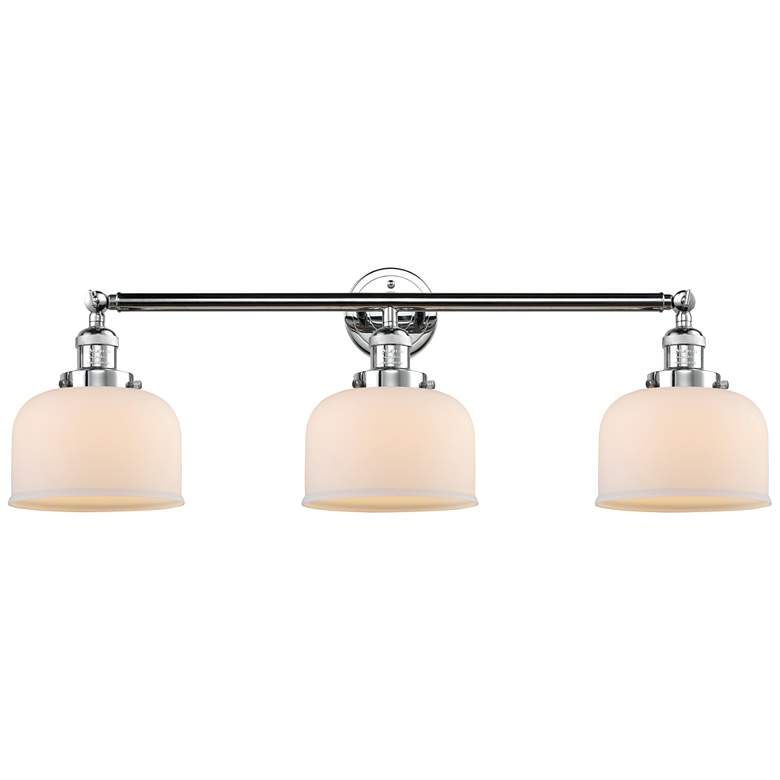 Image 1 Bell 3 Light 32" LED Bath Light - Polished Chrome - Matte White Shade