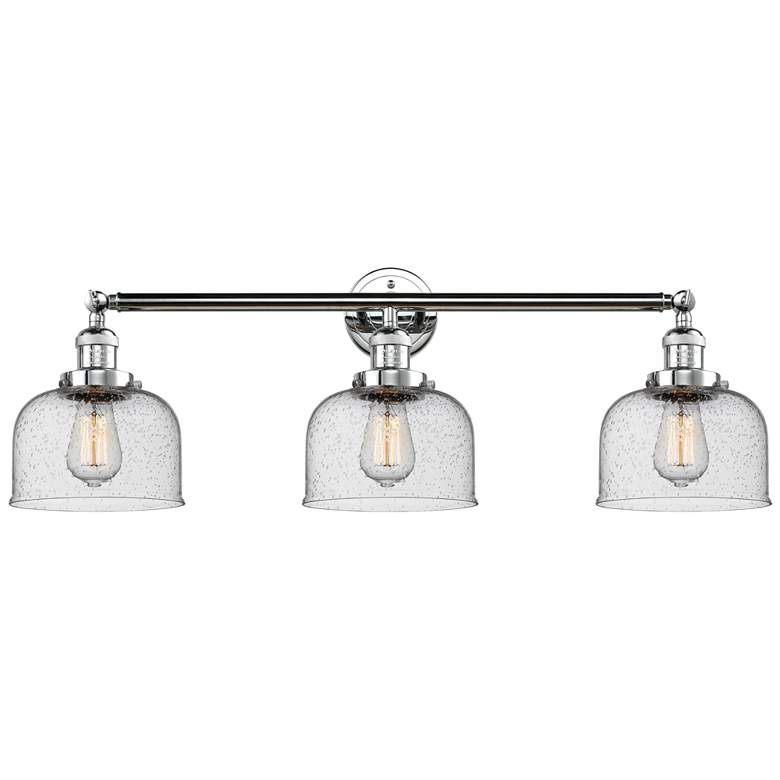 Image 1 Bell 3 Light 32" LED Bath Light - Polished Chrome - Seedy Shade