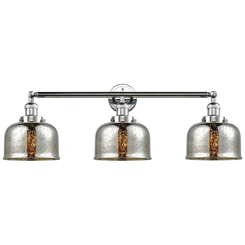 Image 1 Bell 3 Light 32" LED Bath Light - Polished Chrome - Silver Mercury Sha