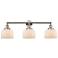 Bell 3 Light 32" LED Bath Light - Polished Nickel - Matte White Shade