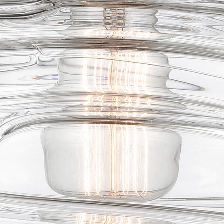 Image 3 Bell 3 Light 36" Island Light - Brushed Brass - Deco Swirl Shade more views