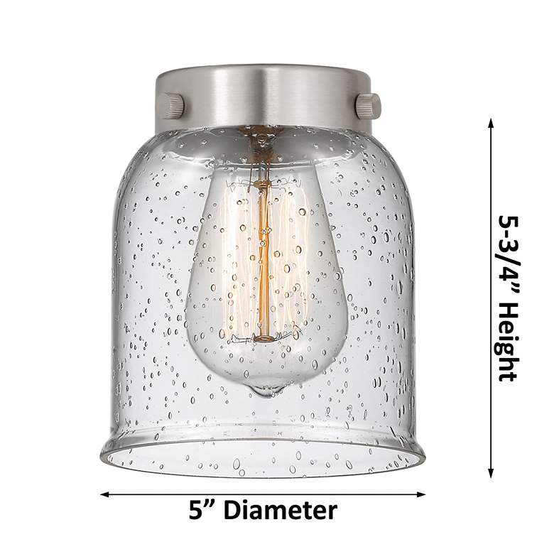 Image 4 Bell 3 Light 36" Island Light - Brushed Brass - Deco Swirl Shade more views