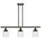 Bell 3 Light 36" Island Light - Oil Rubbed Bronze - Deco Swirl Shade