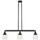 Bell 3 Light 38" LED Island Light - Oil Rubbed Bronze - Deco Swirl Sh