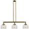 Bell 3 Light 41" LED Island Light - Brushed Brass  - Clear Shade