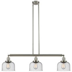Bell 3 Light 41" LED Island Light - Brushed Satin Nickel  - Seedy Shad