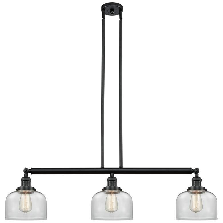 Image 1 Bell 3 Light 41" LED Island Light - Matte Black - Clear Shade