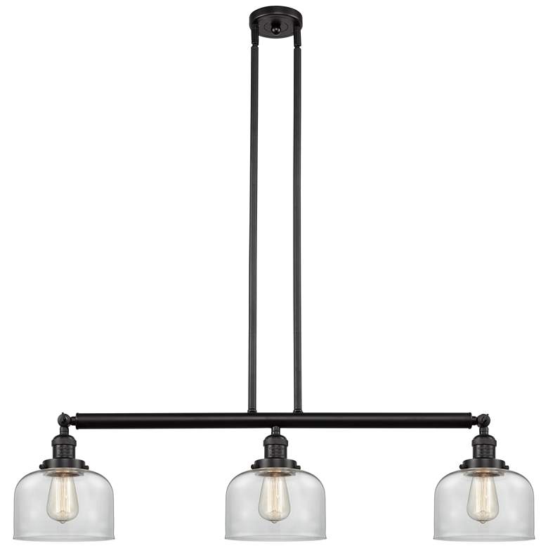 Image 1 Bell 3 Light 41 inch LED Island Light - Oil Rubbed Bronze  - Clear Shade
