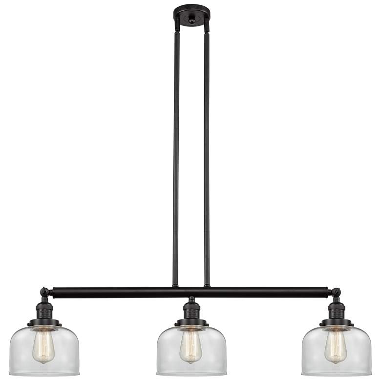 Image 1 Bell 3 Light 41" LED Island Light - Oil Rubbed Bronze - Clear Shade