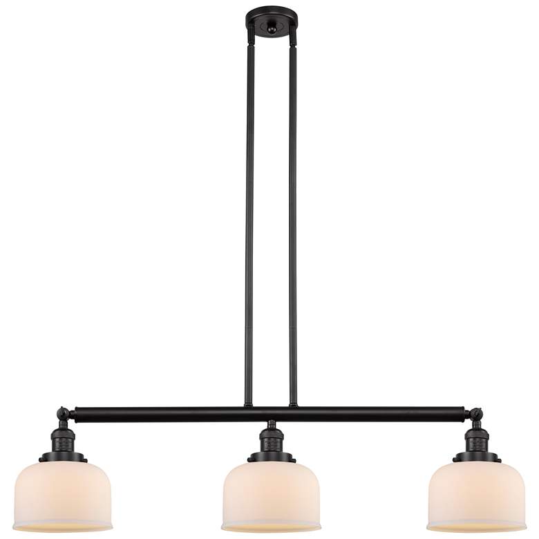 Image 1 Bell 3 Light 41 inch LED Island Light - Oil Rubbed Bronze  - Matte White S