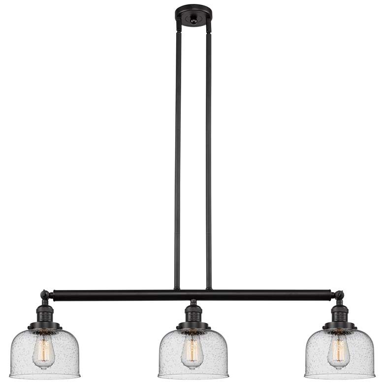 Image 1 Bell 3 Light 41 inch LED Island Light - Oil Rubbed Bronze  - Seedy Shade