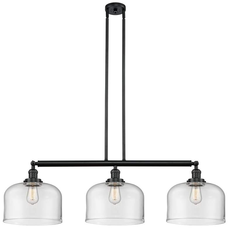 Image 1 Bell 3 Light 42" LED Island Light - Matte Black - Clear Shade