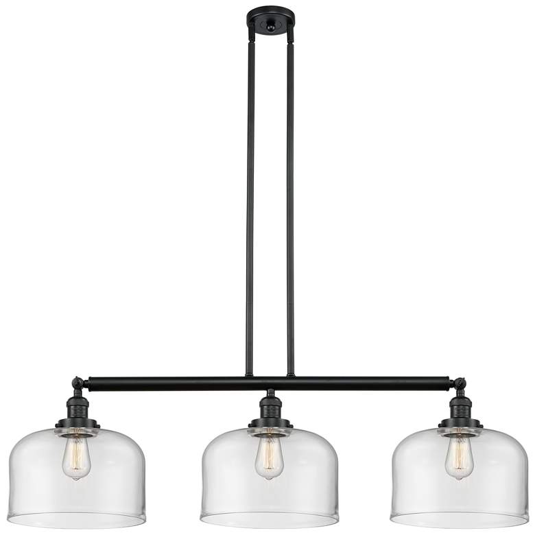 Image 1 Bell 3 Light 42 inch LED Island Light - Matte Black  - Clear Shade