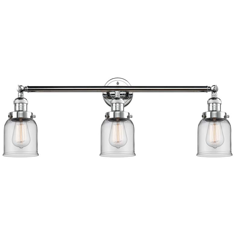 Image 1 Bell 30" 3-Light Polished Chrome Bath Light w/ Clear Shade