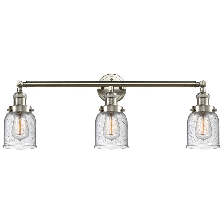 Image 1 Bell 30" Wide 3 Light Brushed Satin Nickel Bath Vanity Light w/ Seedy