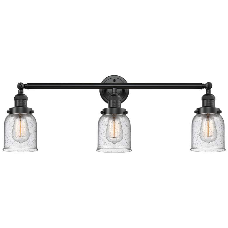Image 1 Bell 30" Wide 3 Light Oil Rubbed Bronze Bath Vanity Light w/ Seedy Sha
