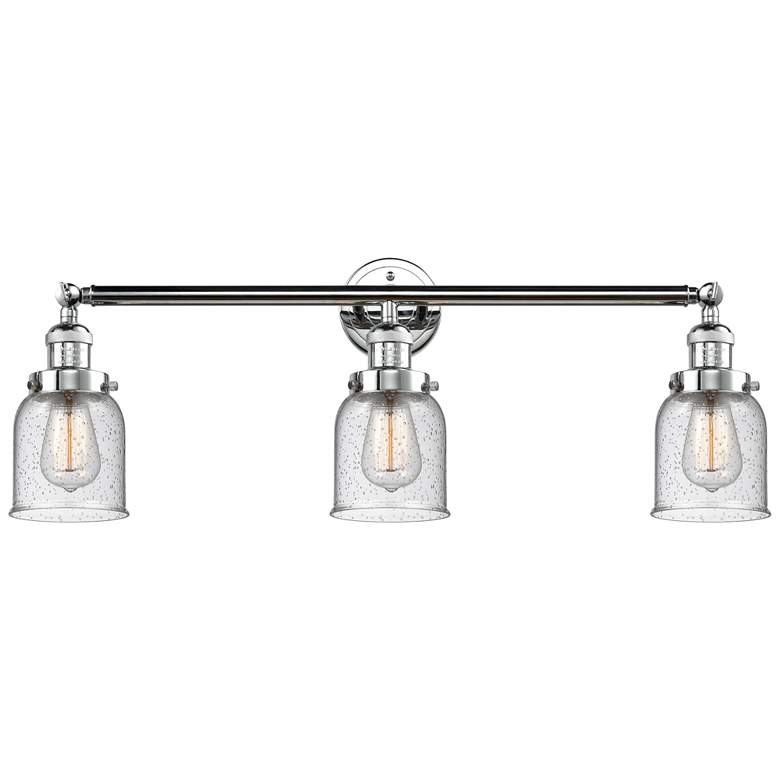 Image 1 Bell 30" Wide 3 Light Polished Chrome Bath Vanity Light w/ Seedy Shade