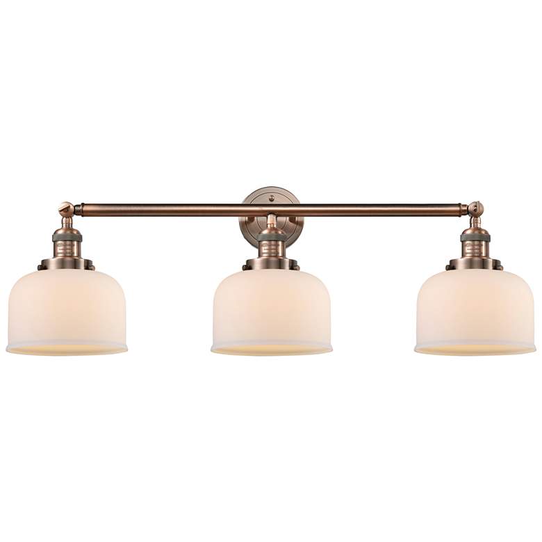 Image 1 Bell 32" Wide Antique Copper 3-Light LED Vanity Bath Light
