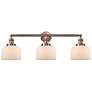 Bell 32" Wide Antique Copper 3-Light LED Vanity Bath Light