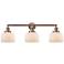 Bell 32" Wide Antique Copper 3-Light LED Vanity Bath Light