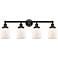 Bell 32" Wide Oil-Rubbed Bronze and White 4-Light Bath Light