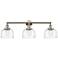 Bell 32" Wide Polished Nickel 3-Light Bath Light