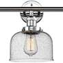 2_Bell 32"W Polished Chrome 3-Light Bath Light w/ Seedy Glass more views