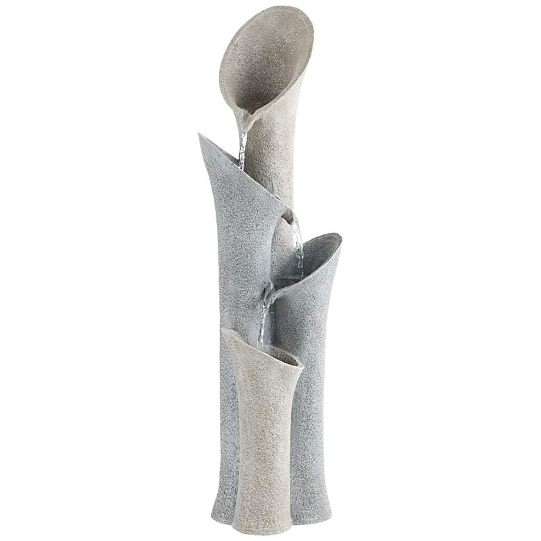 Image 5 Bell 34 inch High Gray Stone 4-Tier Modern Fountain more views