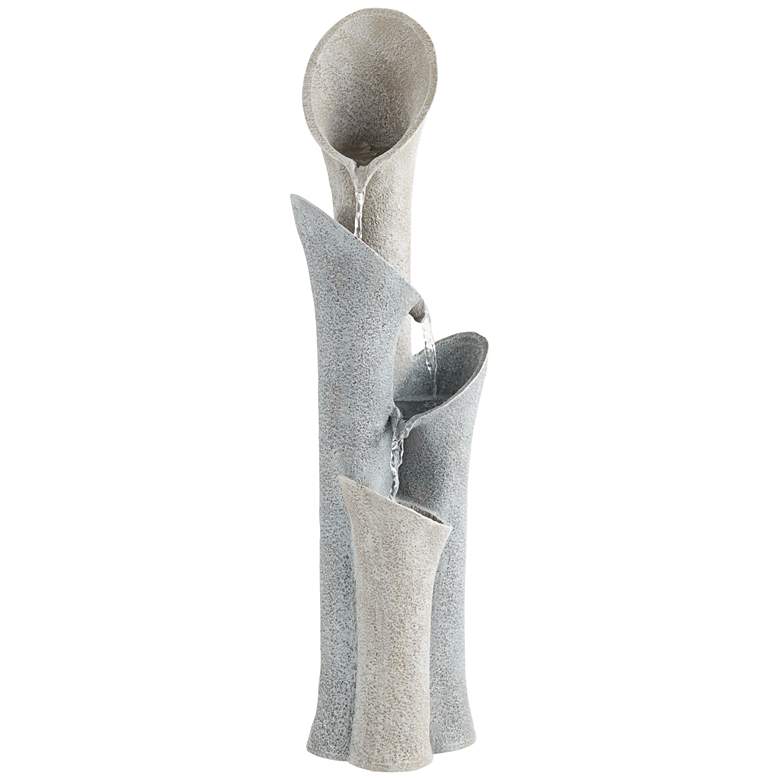Bell 34 inch High Gray Stone 4-Tier Modern Fountain more views