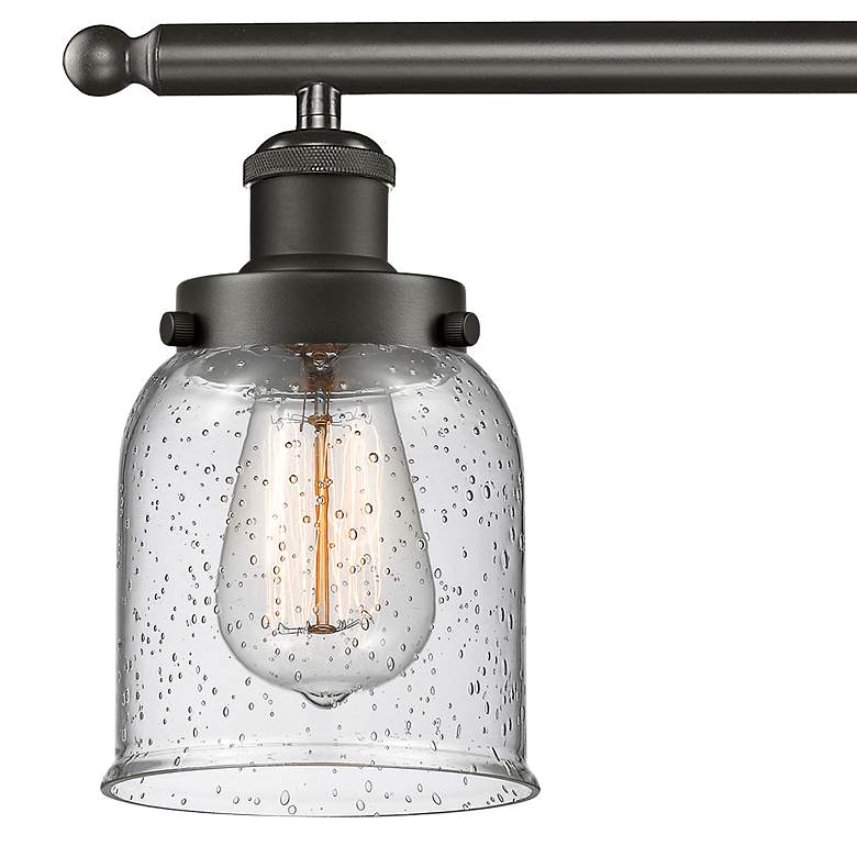 Image 2 Bell 36" Wide Bronze 4-Light Bath Light with Seedy Glass more views