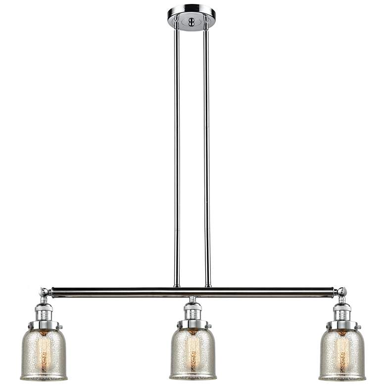 Image 1 Bell 37.5"W 3 Light Polished Chrome Stem Hung Island Light w/ Mercury