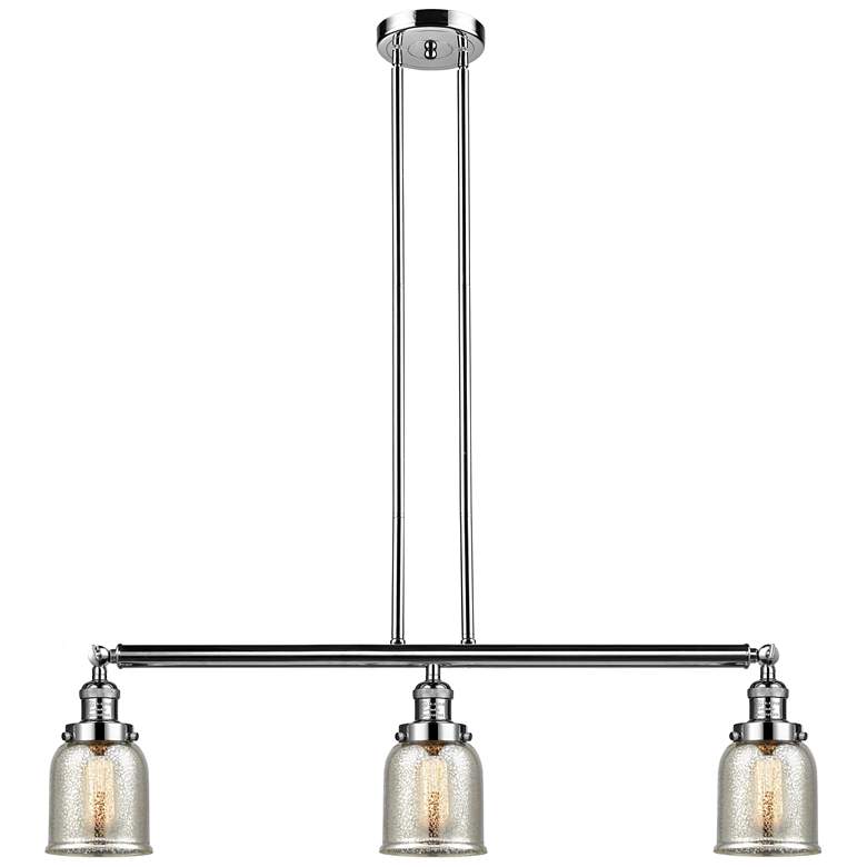 Image 1 Bell 37.5"W 3 Light Polished Nickel Stem Hung Island Light w/ Mercury