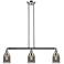 Bell 37.5"W 3 Light Polished Nickel Stem Hung Island Light w/ Smoke Sh