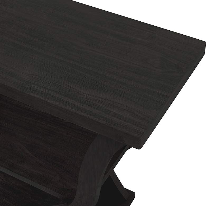 Image 4 Bell 39 1/4" Wide Espresso Wood 2-Shelf Sofa Console Table more views