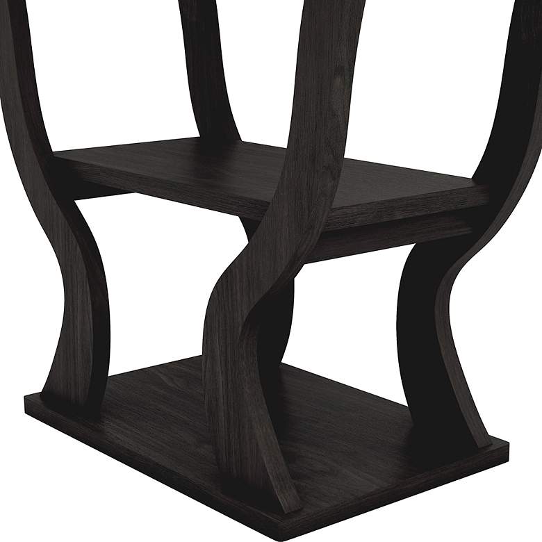 Image 5 Bell 39 1/4" Wide Espresso Wood 2-Shelf Sofa Console Table more views