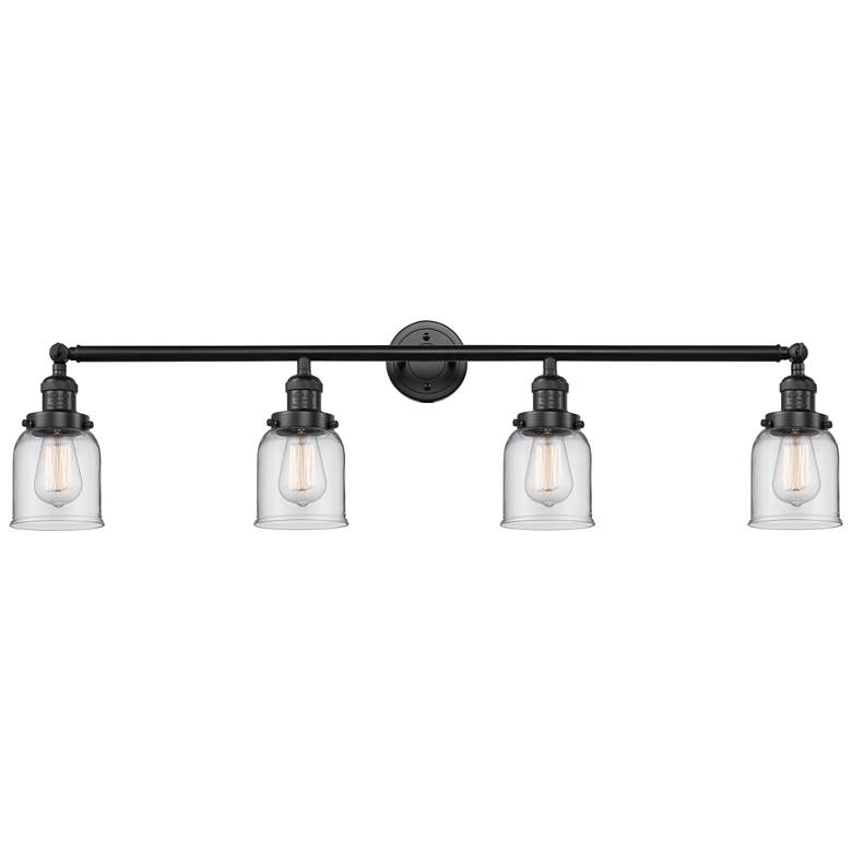 Image 1 Bell 4 Light 42" Bath Light - Matte Black - Clear Shade