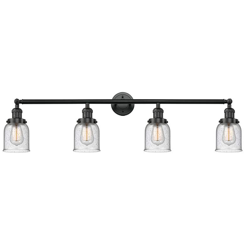 Image 1 Bell 4 Light 42" Bath Light - Matte Black - Seedy Shade