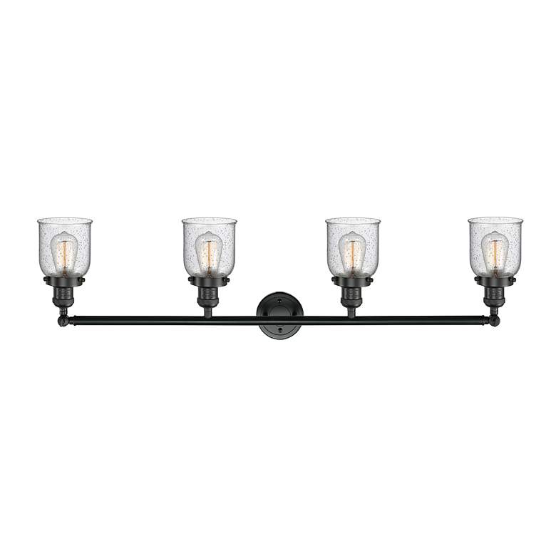 Image 2 Bell 4 Light 42" Bath Light - Matte Black - Seedy Shade more views