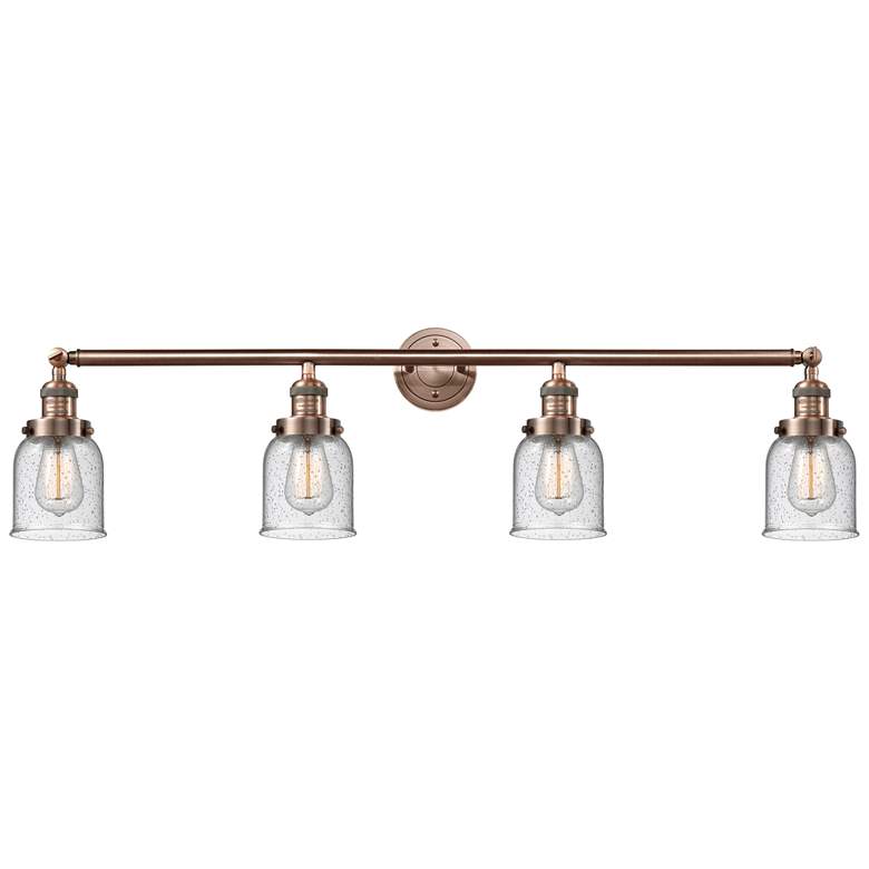 Image 1 Bell 4 Light 42" LED Bath Light - Antique Copper - Seedy Shade