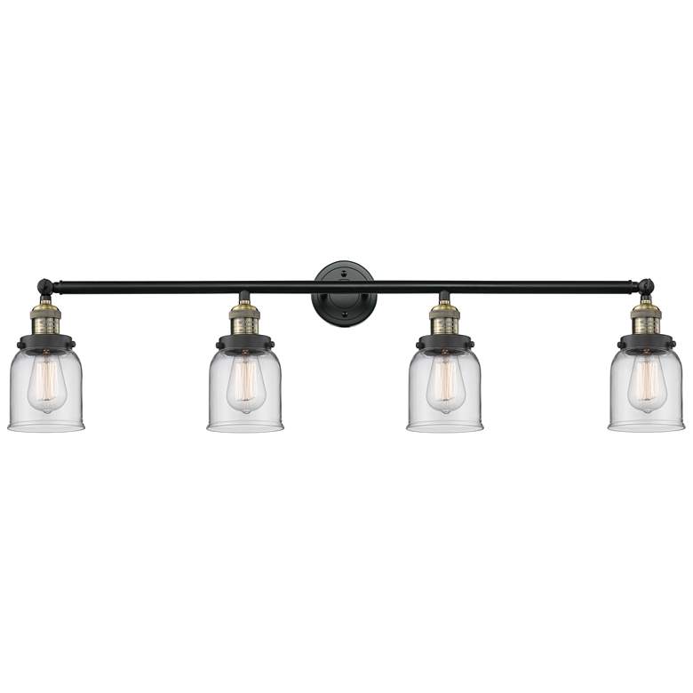 Image 1 Bell 4 Light 42 inch LED Bath Light - Black Antique Brass - Clear Shade