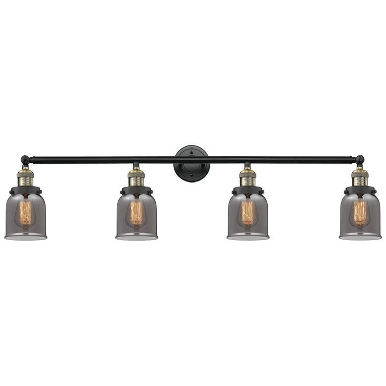 Image 1 Bell 4 Light 42" LED Bath Light - Black Antique Brass - Plated Smoke S
