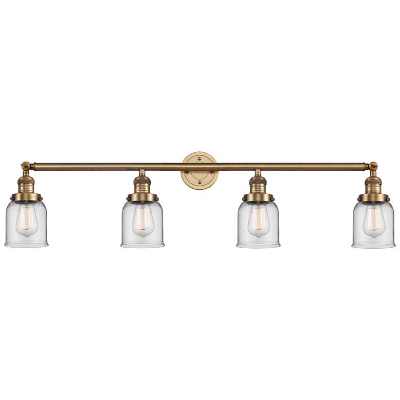 Image 1 Bell 4 Light 42" LED Bath Light - Brushed Brass - Clear Shade