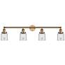 Bell 4 Light 42" LED Bath Light - Brushed Brass - Clear Shade