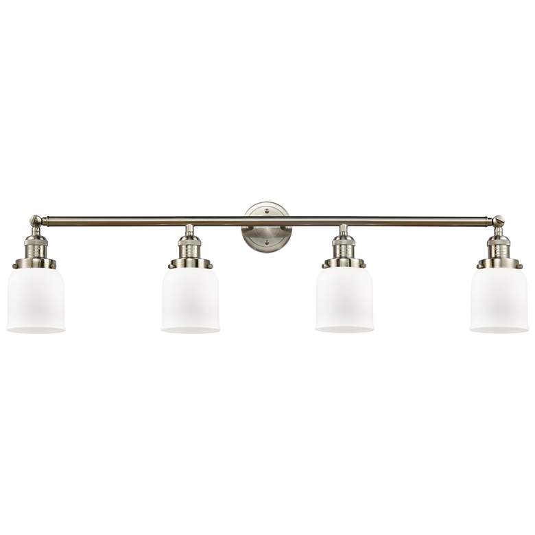 Image 1 Bell 4 Light 42" LED Bath Light - Brushed Satin Nickel - Matte White S