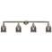 Bell 4 Light 42" LED Bath Light - Brushed Satin Nickel - Plated Smoke