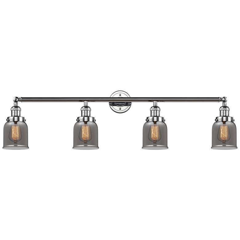 Image 1 Bell 4 Light 42" LED Bath Light - Polished Chrome - Plated Smoke Shade